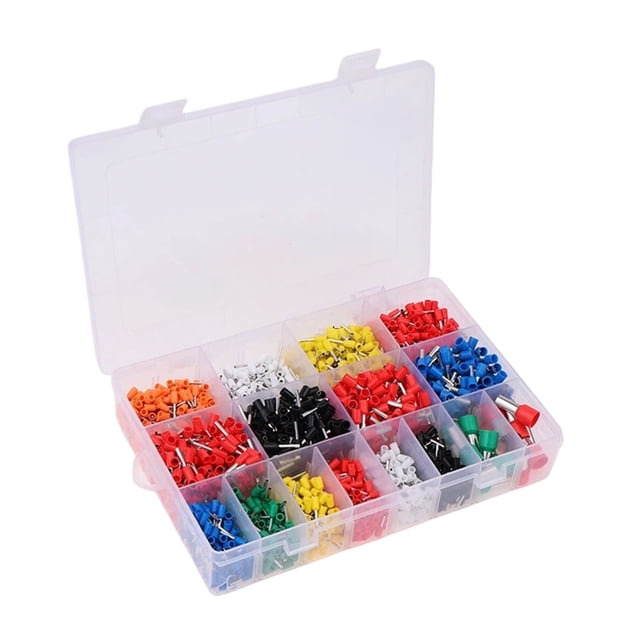 Billuyoard Juego de terminales aislados con tecnología de dientes chapados, kit de conector de cable de 2120 piezas, terminal de tubo VE Accesorios para electrodomésticos