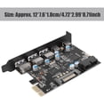 thumbnail image 4 of Tarjeta de expansión USB PCIe Express ANGGREK de 5 puertos 5 Gbps, 4 of 8