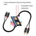 thumbnail image 3 of 3.5mm Audio Isolator Audio Common Ground Isolator Aux Noise Reduction Filter with 2/2 Audio Cable for DVD TV Player, 3 of 4