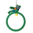 thumbnail image 2 of Volkmi 1pcs Small and Medium Parrot Toy Bird Biting Toy Cotton Rope Swing Color Ring Rose Red Small Diameter 15.5cm, 2 of 10