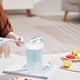 thumbnail image 5 of Botella Agitadora de Proteínas 300ml | Vaso de agua de plástico de mano con escala y agitador incorporado | Tapa abatible a prueba de fugas | Boca ancha fácil de limpiar | Mezclador portátil de, 5 of 5