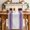 Purple, White, Lavender, variant on Teal Green Striped Table Runner 72 Inches, Farmhouse Simple Line Vertical Stripes Bed Runner Dresser Scarves Tabletop for Indoor Outdoor Parties/Ceremony/Banquet, 13" x 72"