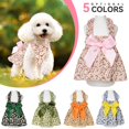 thumbnail image 2 of Vestido de algodón con estampado de princesa para perros pequeños y medianos, faldas bonitas para mascotas, ropa de verano, vestidos de novia, productos para mascotas, 2 of 4