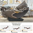 thumbnail image 5 of Giantex Full Body Massage Chair Recliner with Zero Gravity, SL Track, Foot Roller, Waist Heater, Wireless Speaker, Air Pressure, Electric Massage Chair, Shiatsu Massage Recliner, Brown, 5 of 10