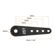 thumbnail image 2 of 5 Pcs Aluminum Servo Horn Long 25T Steering Arm 37mm Length Black, 2 of 6