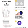 thumbnail image 5 of 10x 3/4" Round LED Clearence Light Front Rear Side Marker Indicators Light for Truck Car Bus Trailer Van Caravan Boat, Taillight Brake Stop Lamp (Blue, 12V), 5 of 13
