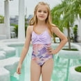 thumbnail image 4 of 7-12T Big Girls Mermaid Scales Swimsuit One Pieces Bowknot Swimwear Bathing Suits, 4 of 8