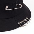 thumbnail image 3 of Anillos de hierro de Color sólido con personalidad, sombrero de cubo, gorra de algodón unisex para hombres y mujeres, 3 of 3