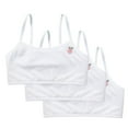 thumbnail image 2 of Cotton Girls Training Bra - 3 Packs Crop Cami Training Bras for Girls with Adjustable Straps Cotton Bra White 12-14 Years, 2 of 6