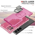 thumbnail image 7 of Decase For Samsung Galaxy S22 Ultra Case 6.8 inch,Armor Shockproof Metal Magnetic Ring Stand Hard PC Cover,Rosegold, 7 of 7
