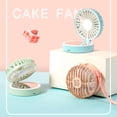 thumbnail image 2 of Portable Mini Rechargeable Fan with Makeup Mirror 3 Inch Foldable Personal Cooling Fan for Travel and Desk Use Pink, 2 of 9