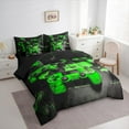 thumbnail image 3 of jejeloiu Teens Gamepad Bedding Comforter Set 7pcs,Modern Gamer Queen Bedding Sets,Green Black Queen Sheet Sets For Boys Kids,Ultra Soft Home Decor Reversible, 3 of 8