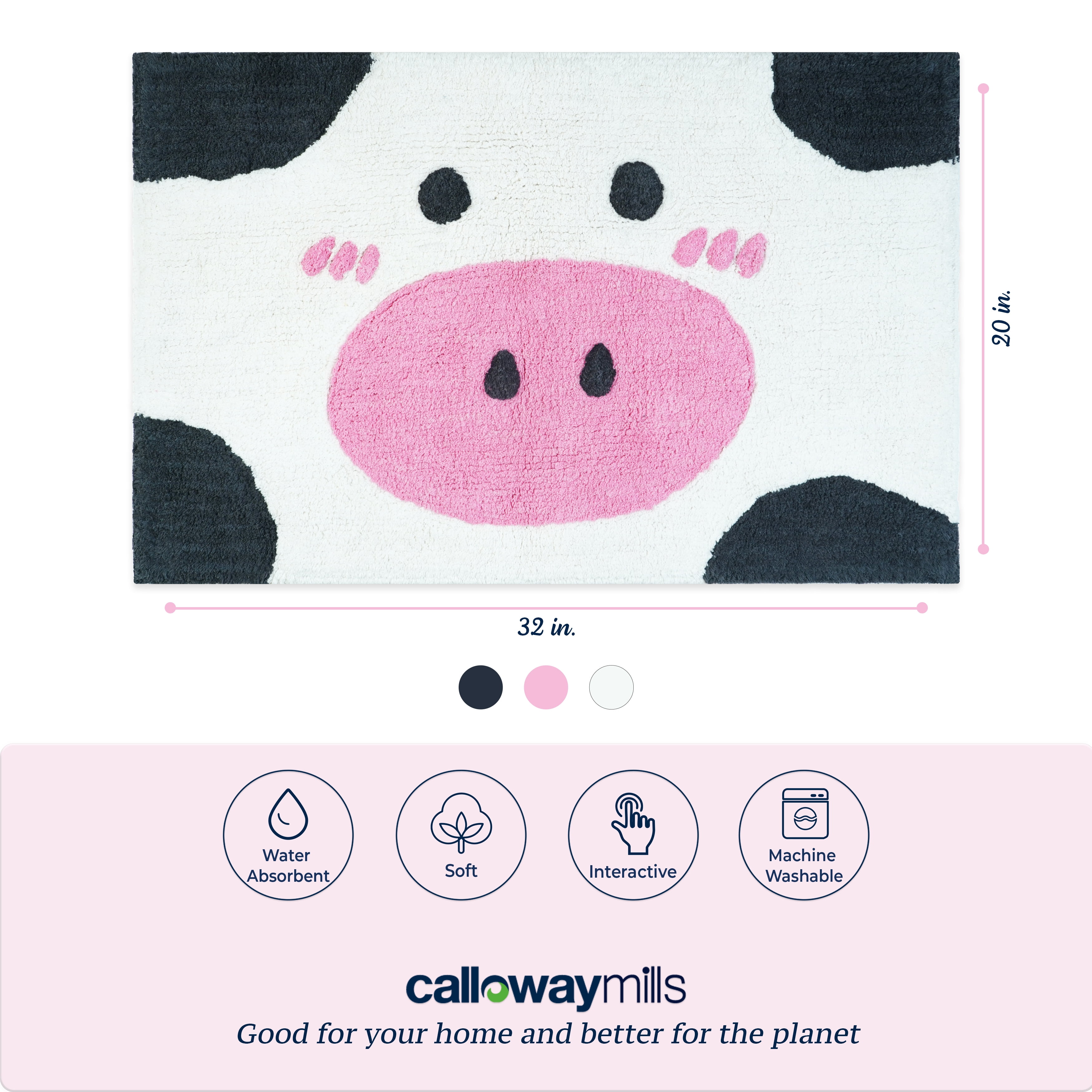 Calloway Mills 114012032 Blushing Cow 20" x 32"