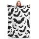 thumbnail image 1 of Manta negra con murciélagos espeluznantes para Halloween, decoración de habitación, mantas de franela para sofá cama de 50 x 40 pulgadas, 1 of 4