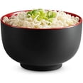 thumbnail image 2 of Ramen Bowl, Japanese Bowls, Noodle Bowls, Large Soup Bowl, Ceramic, Large Capacity, For Ramen, Pho, Udon, Soba, Microwave and Dishwasher Safe, 34 oz, Set of 4 (Black/Red), 2 of 6