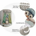 thumbnail image 3 of Christmas Cute Shower Curtain, 36" x 72", Xmas Tree Snowflake Grey Waterproof Bathroom Curtain Washable Shower Curtain Set with 12 Hooks, 3 of 6