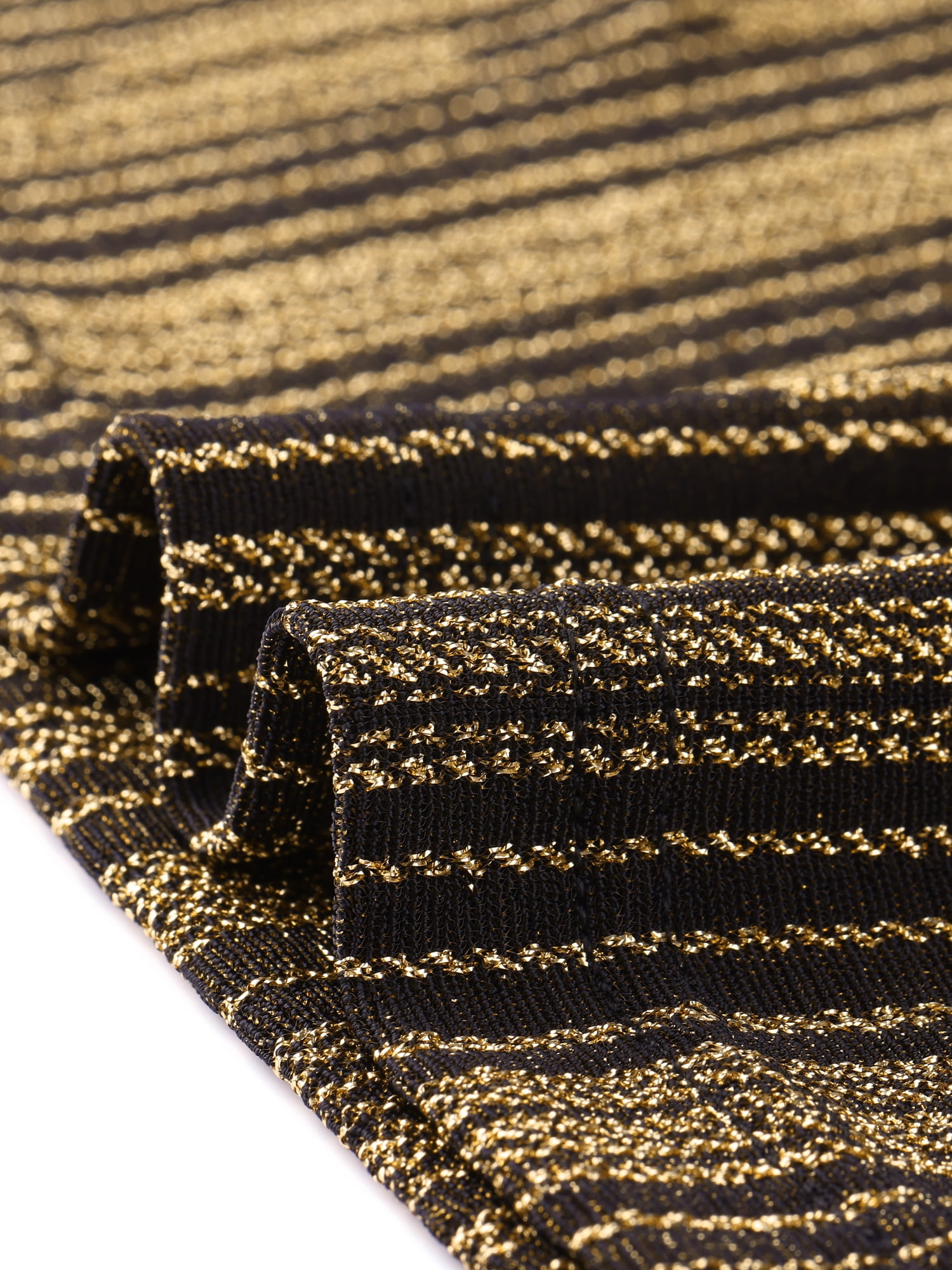 DARING DIVA Party Glitter Shiny Striped Metallic Top 3XL Shiny Gold