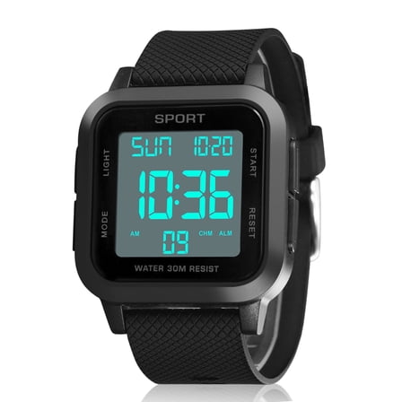 TSV Men's Military Sports Watch, LED Screen Large Digital Face Waterproof Wristwatch