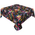thumbnail image 2 of Colorful Mexican Square Tablecloth Ornate Ethnic Birds Flowers Tablecloth Table Cover - Waterproof/Spill Proof/Wrinkle Free for Camping Picnic,Dinner Square Tablecloth, 2 of 6