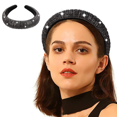 thumbnail image 5 of Diadema de diamantes de imitación de cristal para mujer, aros anchos para el cabello hechos a mano a la moda, diadema ostentosa con cuentas, accesorios para el cabello, 5 of 5