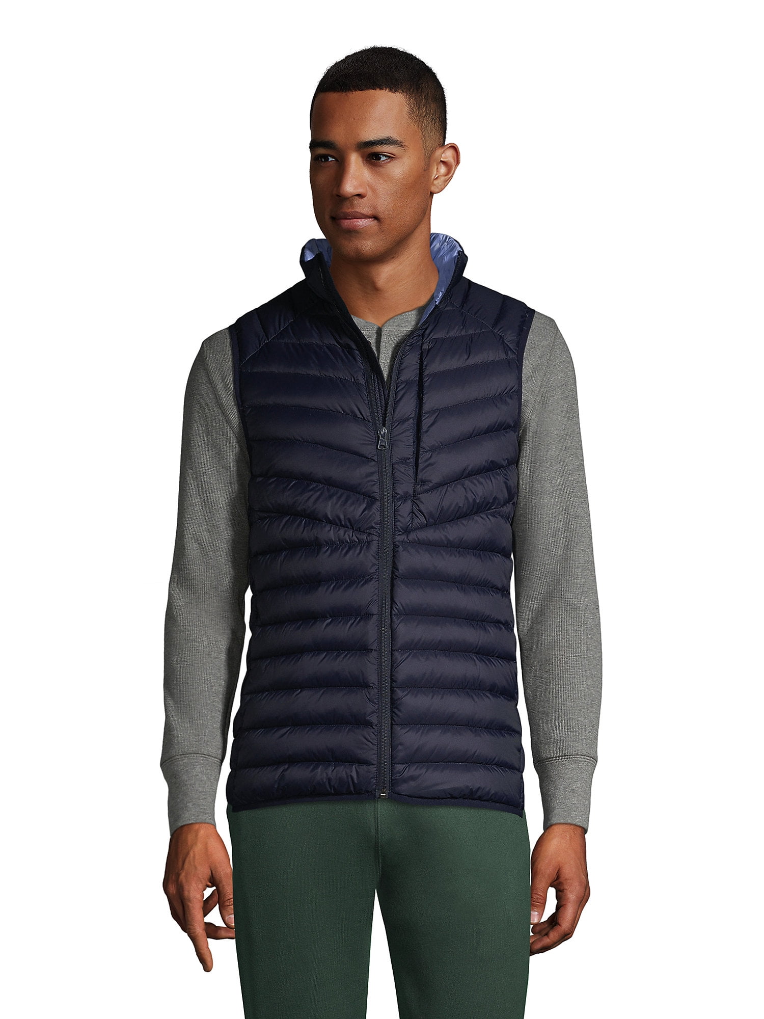 lands end men's down vest