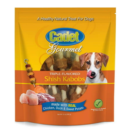 Rawhide Triple Flavored Dog Chew Treats |TBD Count | Real Duck, Chicken, Sweet Potato Shish Kabob Twists, Real Chicken, Duck, And Sweet Potato Dog.., By