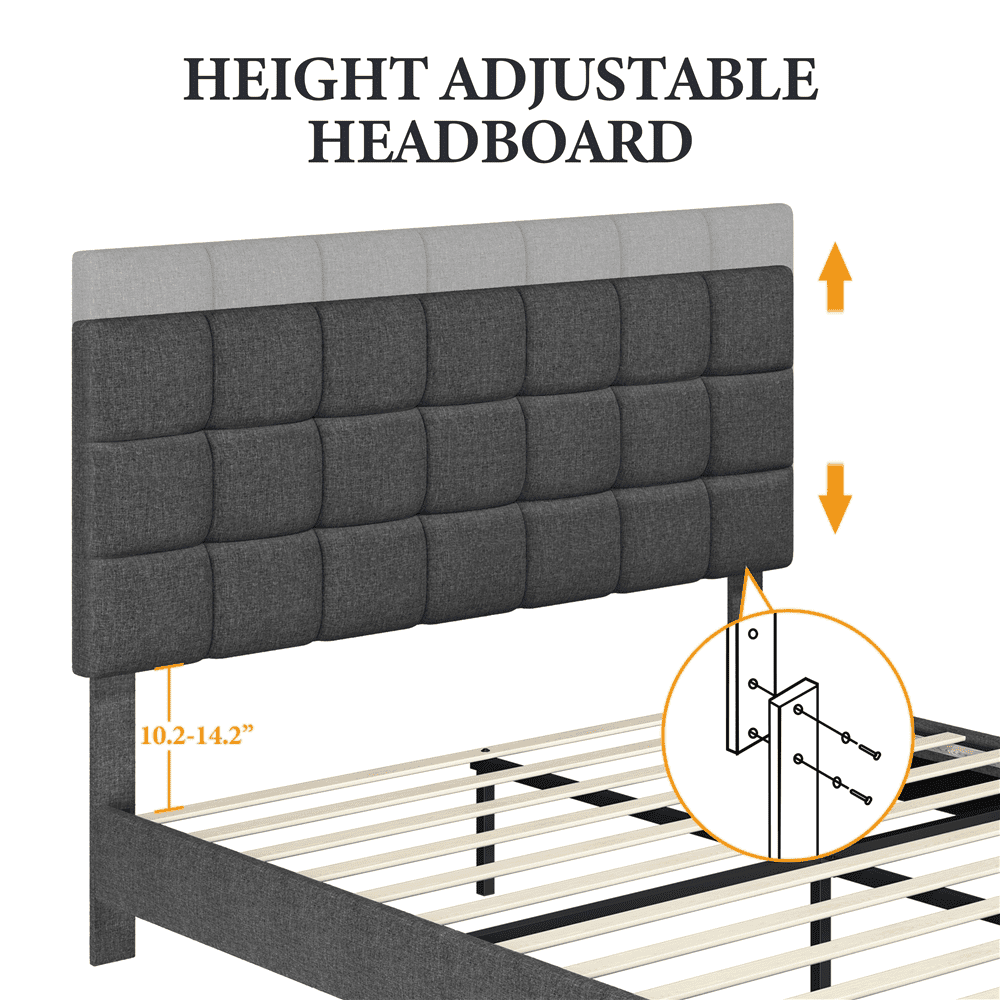Buy Topeakmart Queen Size Upholstered Bed Mattress Foundation with