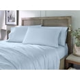 thumbnail image 6 of HomeRoots 523875 10 x 9.65 x 4.75 in. Powder Blue Tencel Lyocell Satin Beds Sheet Set - Set of 6, 6 of 7