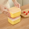 Meijiashe Cream Cheese Storage Containers with Lids for Fridge 2pcs