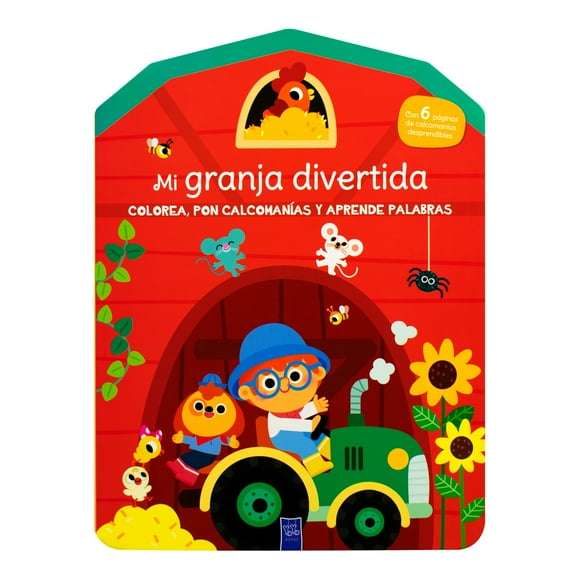 Colorea Pon Calcomanias y Aprende Palabras Mi Granja Divertida Yoyo Books Libro de bolsillo 1ra edicion