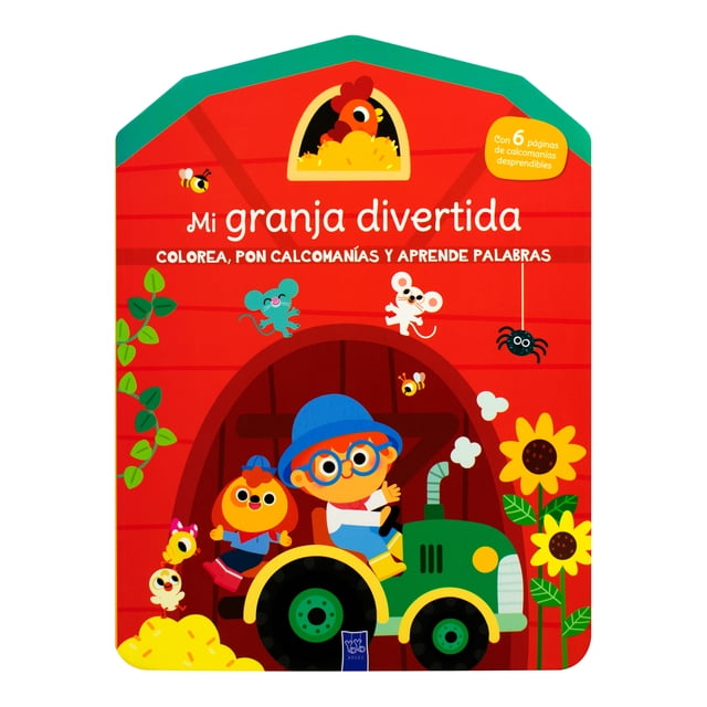 Colorea Pon Calcomanias y Aprende Palabras Mi Granja Divertida Yoyo Books Libro de bolsillo 1ra edicion