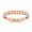 Rose Gold, variant on Women’s 3mm Clear Accent Band Ring, Stainless Steel Slim Ring, US Sizes 5–10, Minimalist Style Gift for Her