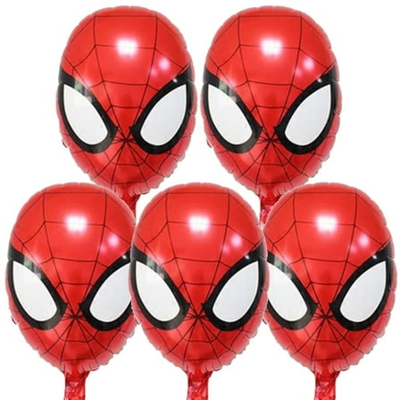 5 PCS Man Spider Hero Foil Balloons Super Hero Balloons Metallic Balloons Birthday Party Balloons