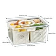 Divided Serving Tray with Lid,Snack Box with 4 Compartments Portable