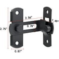 thumbnail image 2 of 4 Packs Barn Door Latches，3.93” x 2.75” Matte Black Stainless Steel barn gate flip Door Latch Bi-fold Door Lock,Sliding Door Antique Lock Gate Latches Wine Cabinet Closet Door Latches, 2 of 8