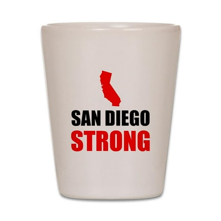 

CafePress - San Diego Strong - White Shot Glass Unique and Funny Shot Glass