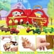 thumbnail image 4 of Animales de granja Toy Big Red Barn con tractor para niños pequeños BOLZRA, 4 of 7