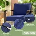 thumbnail image 6 of EAGLE PEAK Coastal Vista Outdoor Patio Wicker Swivel Glider Rocker Chair with Blue Cushion, 6 of 8