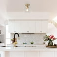 thumbnail image 4 of Harrow 1-Light Semi-Flush Mount Ceiling Lighting, Matte Brass, Clear Glass Shade, 4 of 9