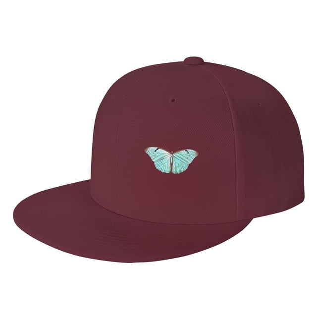ZICANCN Vintage Animal Baseball Casquettes Papillon Insecte, Casquettes de Camionneur pour Hommes et Femmes, Casquettes Plates Respirantes Réglables, Rouge Foncé