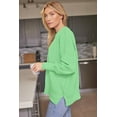 thumbnail image 3 of ORUYROP Women's Crewneck Batwing Long Sleeve Sweater 2023 Fall Oversized Ribbed Knit Side Slit Pullover Top, 3 of 7