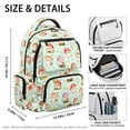 thumbnail image 5 of FUIALDOLG Cute Cartoon Mushroom 17 Inch Breathable Casual Daypack for Middle School Elementary School, Multiple Pockets Polyester Adjustable Straps Backpack for School Travel, 5 of 10