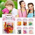 thumbnail image 6 of Colorful Rubber Band Kids Hair Accessories Fashionable Disposable Elastic Small Ponytail Holders for Daily Use Big Size, 6 of 7