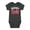 HEATHER CHARCOAL, variant on - Baseball Baby - Infant One Piece