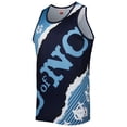 thumbnail image 2 of Men's Mitchell & Ness Navy/Carolina Blue North Carolina Tar Heels Jumbotron 2.0 Sublimated Tank Top, 2 of 3