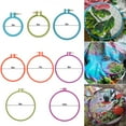 thumbnail image 2 of 8\-32CM 1pc Adjustable Sewing Tool Plastic Embroidery Hoop Frame DIY Needlecraft Stitch Machine Round Loop Hand Random Color 7 Inches, 2 of 4