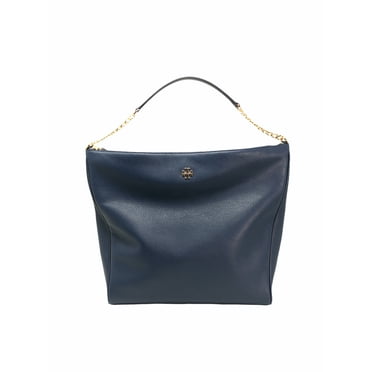 Tory Burch Women’s Carter Slouchy Hobo Leather Bag, Royal Navy