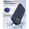 thumbnail image 3 of KOMI Designed for iPhone 16 Pro Max Case,Shockproof Liquid Silicone Protective Phone Case with Soft Anti-Scratch Microfiber Lining Ultra Slim Drop Protection Phone Cover 6.9 inch Midnight Blue, 3 of 5