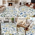 thumbnail image 6 of Blue Yellow Floral Spring Large Area Rugs for Bedroom Living Room, Soft Non Slip Carpet Bedside Rug, Summer Botanical Green Pastoral Rectangular Floor Cover Kitchen Accent Rug 8'x10' for Office, 6 of 9