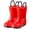 Black / Red, variant on Puddle Play Toddler and Kids PVC Rain Boots with Easy On Handles - Boys and Girls Black, Grey - Size 9 Toddler